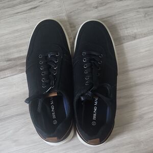 Bruno Marc Mens Canvas Sneakers Black Lace Up Casual Shoes Size 9.5 NWOD